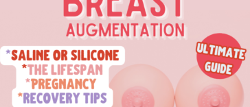 a pink artificial breast with text saying breast implant, types of healing, choosing saline or silicone
